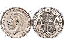 Scarce 1931 George V Great Britain Silver Halfcrown Half Crown 1/2C NGC MS64+
