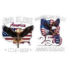 USA 250th Anniversary Sticker 1776-2026 American Flag Sticker