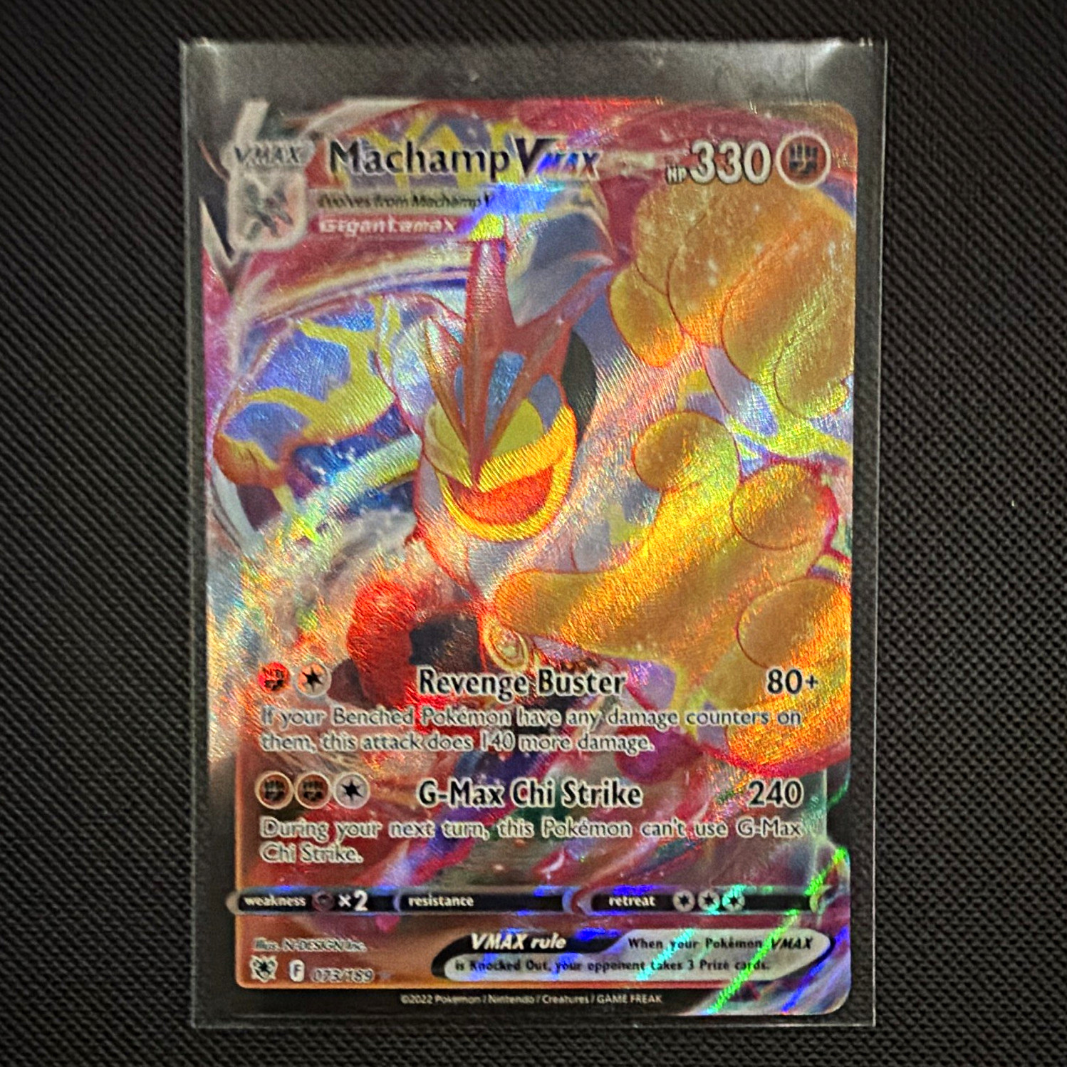 Pokemon TCG Machamp VMAX 073/189 Holo Full Art 330HP EN