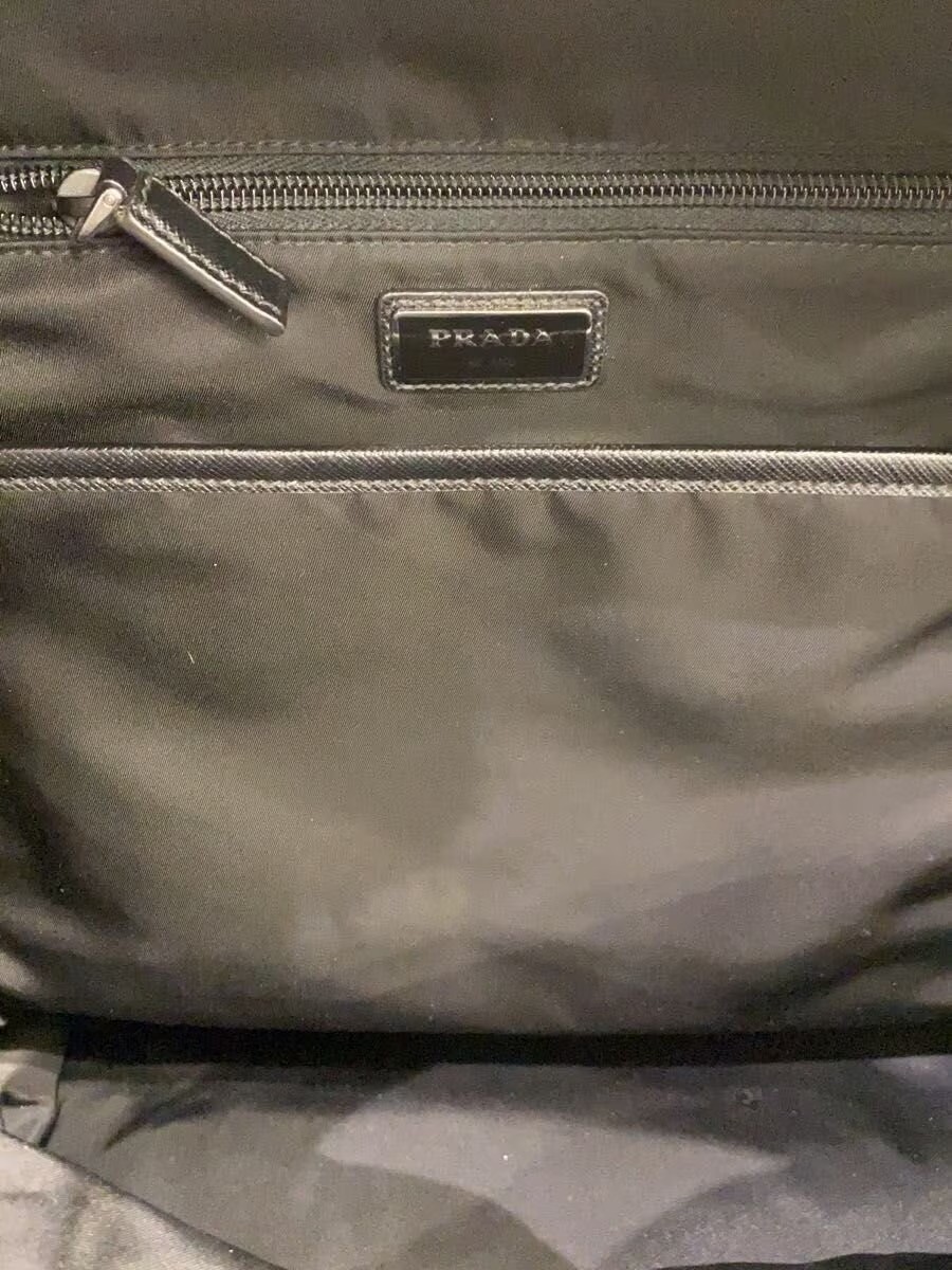 Prada Tessuto Impuntu Backpack Black Nylon 2VZ066 Auth Italy Used image 6