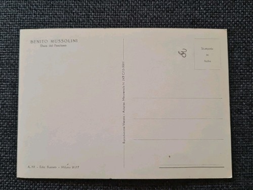 CARTOLINA 2 GUERRA MONDIALE BENITO MUSSOLINI - Picture 2 of 4