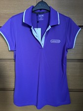 adidas Golf Damski fioletowy top polo, Medium
