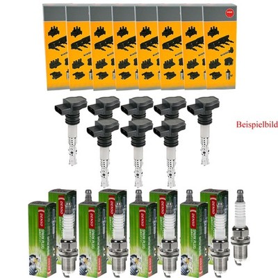 8x NGK Zündspule + DENSO Zündkerze für Audi A4 Avant 8E5 B6 S4 quattro