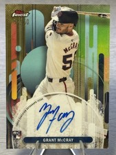 🔥⚾️GRANT MCCRAY 2025 Topps Finest Gold Refractor SP RC Auto #GIANTS PHENOM!⚾️🔥