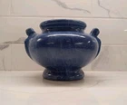 Vintage Brush MCcoy Arts & Crafts Era Cobalt Blue Pottery Planter Vase Large
