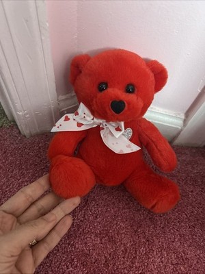 Dan Dee Teddy Bear Plush Stuffed Animal 7  Silver Glitter heart