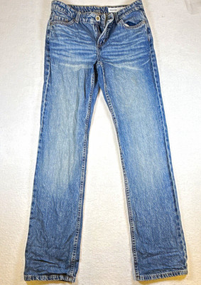 Bershka Women's Straight Leg Jeans Regular Fit Light Wash Blue Denim Mid RiseA86