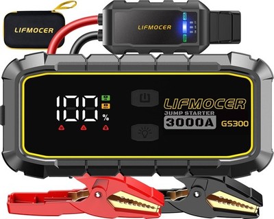 GS300 Car Jump Starter,3000A Portable Battery Jumper Starter for Up to 10.0L Gas