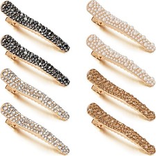 Pearls Rhinestone Hair Clips 16 Pieces 4 Colors Alligator Hairpins Women Girls