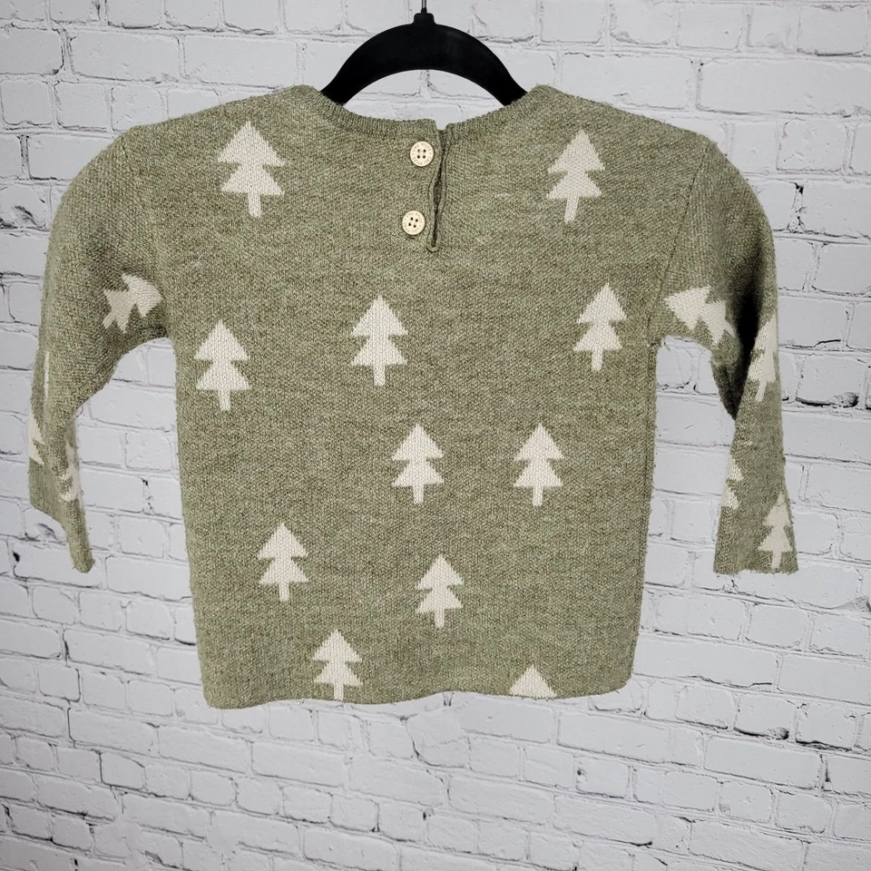 Rylee + Cru зеленый шерсти мохера смесь сосны пуловер свитер размер 4-5Y - Изображение 2 из 4