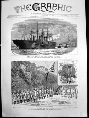 Old Last Voyage Great Eastern Annexion Christmas Island British 188 Victorian