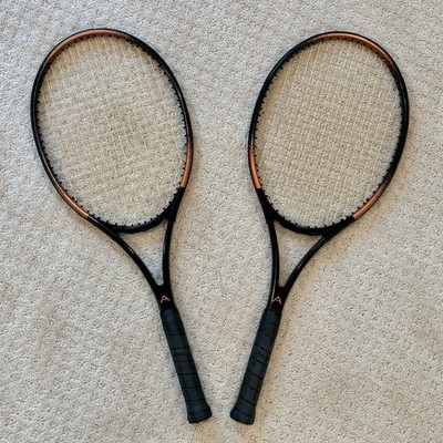 2 MATCHED GENTLY-USED ANGELL CUSTOM TC100 16x19 27-in TENNIS RACQUETS L2 (4 1/4)