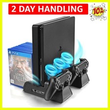 Vertical Stand for PS4/PS4 Slim/PS4 Pro - Cooling Fan with PS4 Charger Contro...