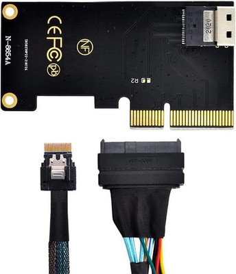 PCI-E 3.0 4.0 auf SFF-8654 Slimline SAS-Kartenadapter und U.2 U2 SFF-8639 NVME