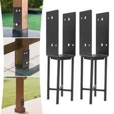 2 PCS Wet Concrete Fence Post Holder for Fence Gazebos U-Shape Post Base Holder