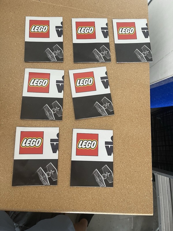 Lot of 7 Lego Star Wars mini figure posters from 2012 sets. Never Unfolded.