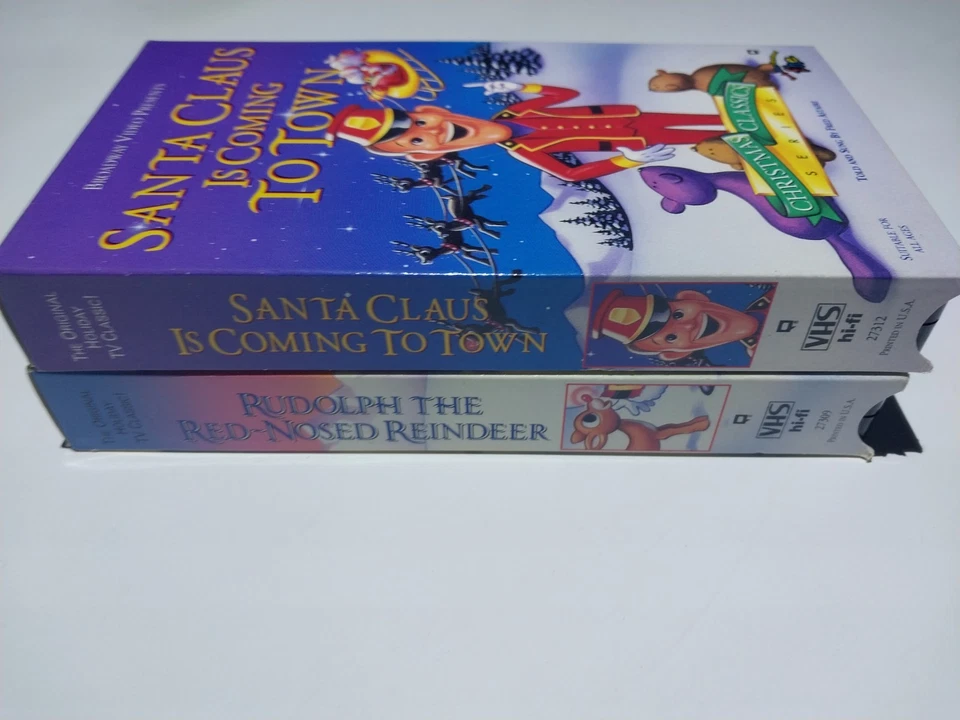 Santa Claus Is Coming To Town & Rudolph The Red Nosed Reindeer Vhs Vintage - Image 3 of 4