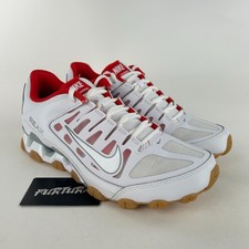 Nike Reax 8 TR Mesh White Red 621716-103 Men's Size 8 Shoes 199A