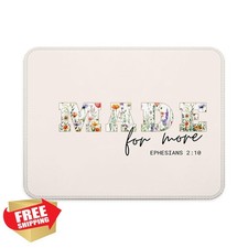 Floral Bible Verse Mouse Pad Ephesians 2:10 Religious Scripture 9.5x7.9