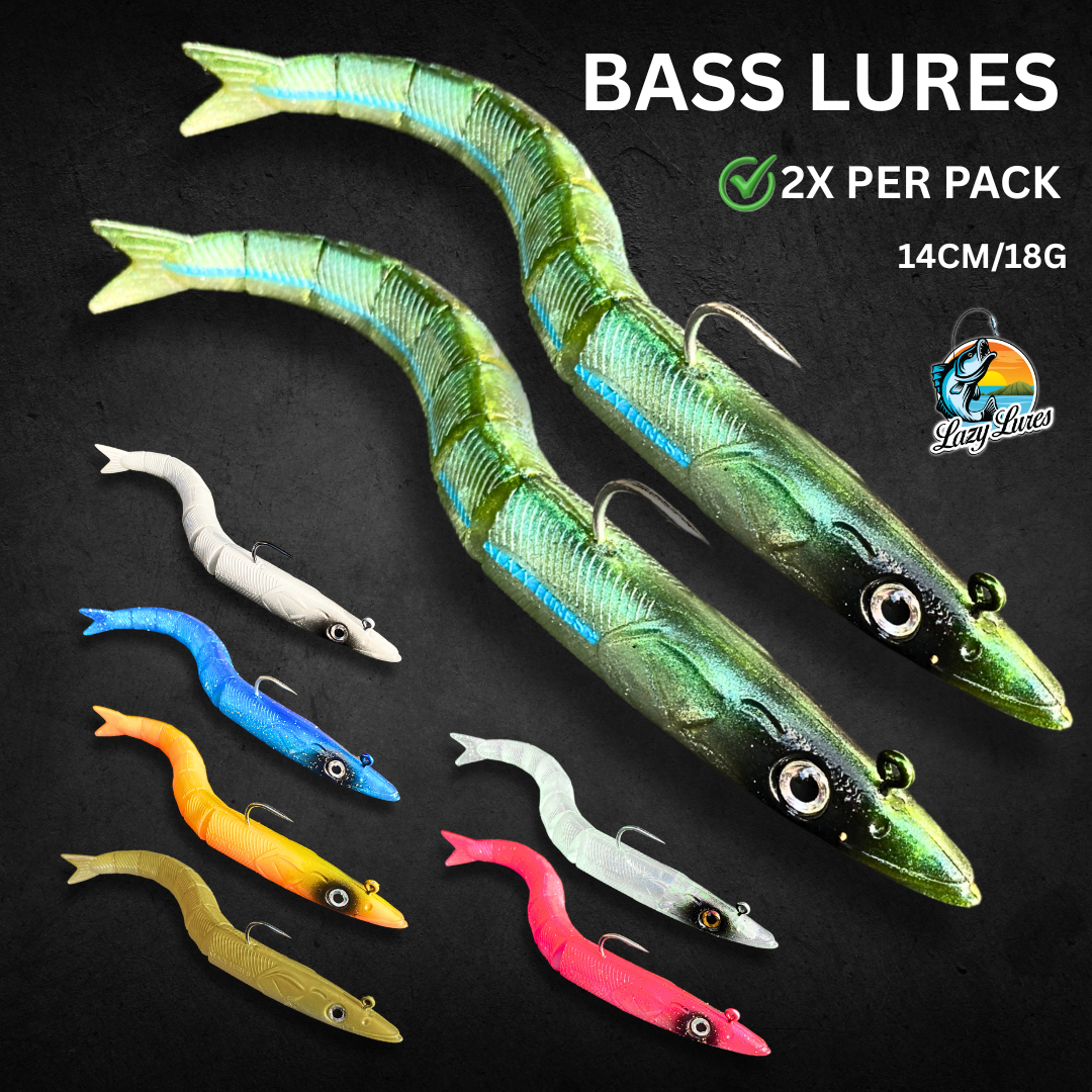 Bass Fishing Sandeel Lures 18g/14cm | 2 Lures Per Pack For Bass Pollock & Cod | eBay Bass Fishing Sandeel Lures 18g/14cm | 2 Lures Per Pack For Bass Pollock & Cod | eBay