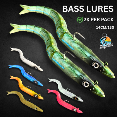 Bass Fishing Sandeel Lures 18g/14cm | 2 Lures Per Pack For Bass Pollock & Cod | eBay Bass Fishing Sandeel Lures 18g/14cm | 2 Lures Per Pack For Bass Pollock & Cod | eBay