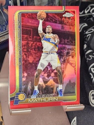 Topps Chrome Update Bennedict Mathurin TRUE Red 5/5 BOOKEND PACERS/CLIPPERS