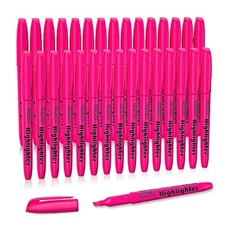 Shuttle Art Highlighters, 30 Pack Highlighters Bright Colors, Pink Colors Chisel