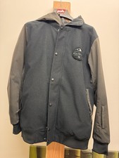 Billabong Snowboard Jacke Gr. M grau schwarz Kapuze Skijacke Skater