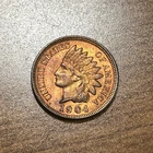 1904 Indian Head Cent Gem BU Uncirculated Red Brown