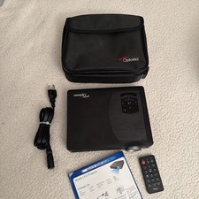 Optoma ML500 Portable LED DLP Projector w/ Case Remote 13 Lamp Hours TESTED