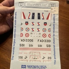 Superscale Decals 720409 1/72 Scale T-33 Dominican rep, Uruguay, Peru, Chile