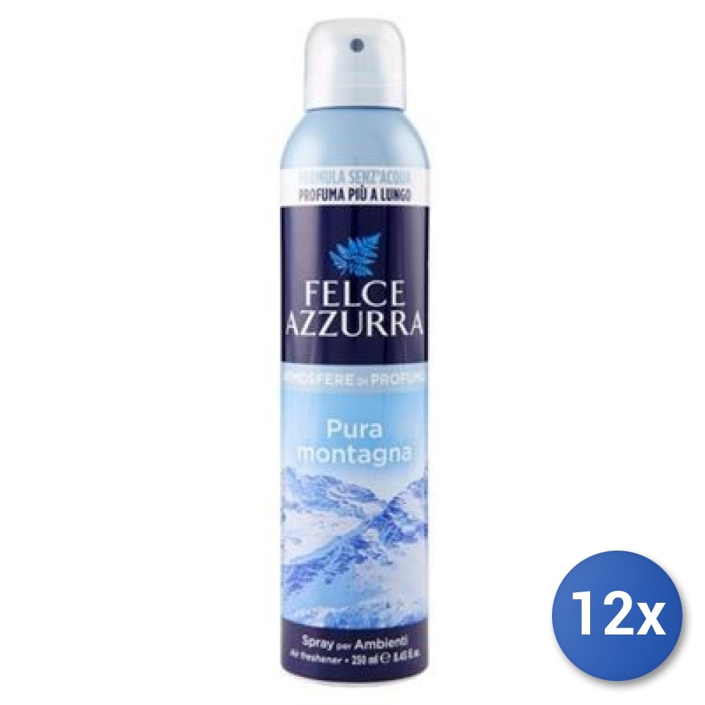 12x Felce Azzurra Pura Montagna Spray Casa 250ml - Aria Pura