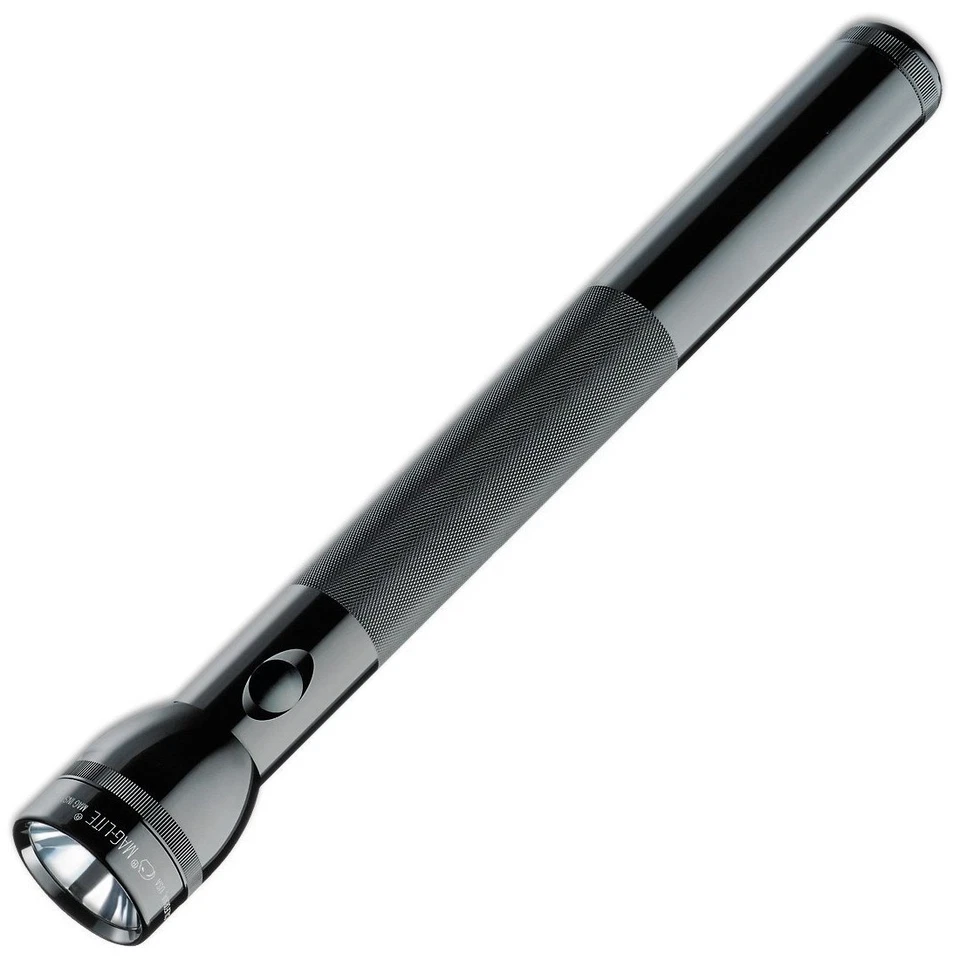 Maglite torch 4D cell BLACK - incandescent D cell flashlight - Genuine Mag Lite