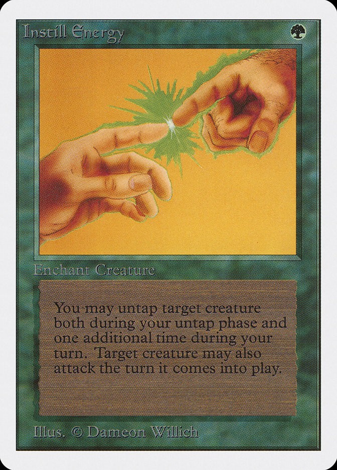 MTG Magic the Gathering Instill Energy (203/302) Unlimited Edition MP