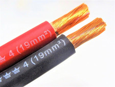 4 AWG EXCELENE WELDING CABLE BLACK or RED MADE in USA (10 FT, BLACK)