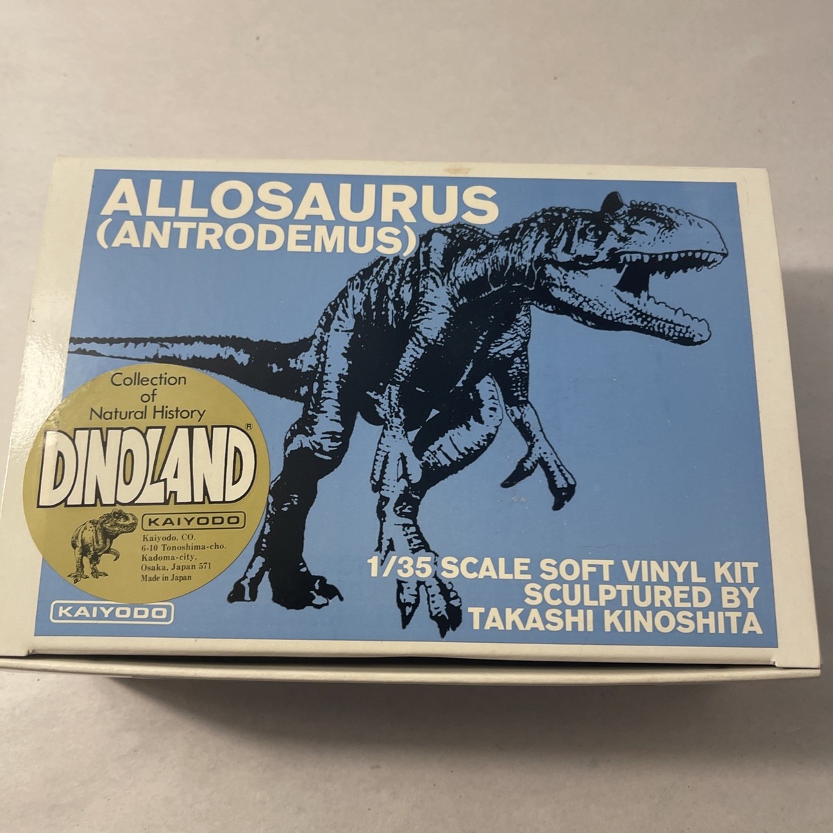 Kaiyodo Dinoland Allosaurus 1/35 Scale Soft Vinyl Model Kit New