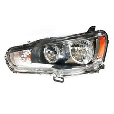 Headlight for Mitsubishi Lancer EVO 2008 2017 Halogen Black Housing Driver Side
