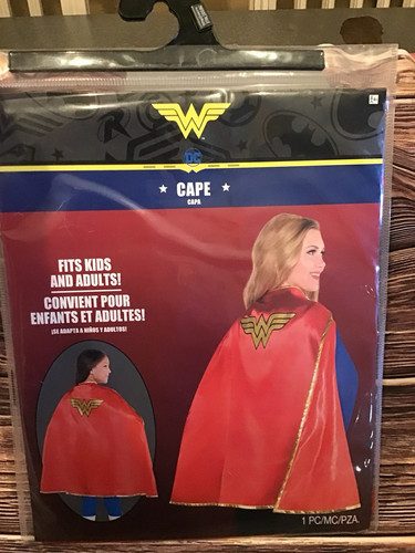 Dc Comics Wonder Woman Cape Fits Kids And Adults One Size - Picture 1 of 2