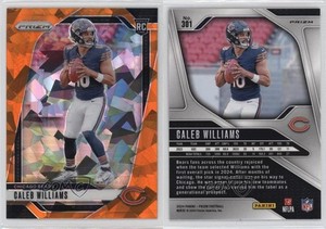 2024 Panini Prizm Rookies Orange Ice Prizm Caleb Williams #301 Rookie RC