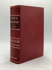 GRAY'S ANATOMY HENRY GRAY LEA & FEBIGER 1959 RED HARDCOVER ILLUSTRATED VINTAGE