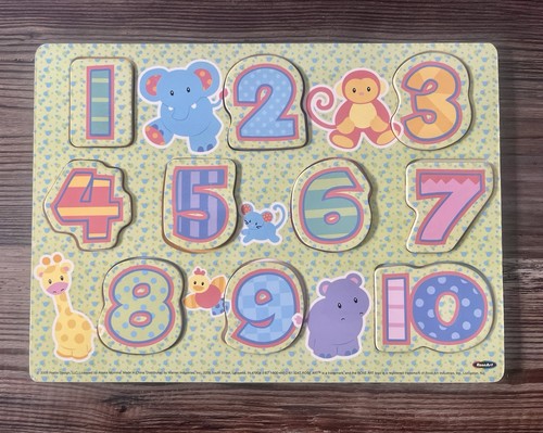 2006 Roseart Pastel 1-10 Counting Toddler Educational Puzzle Animals Numbers