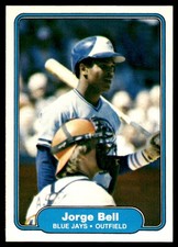 Jorge Bell 1982 Fleer #609 Toronto Blue Jays MLB READ FREE SHIPPING AutographDen