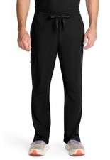 Healing Hands Scrubs Men's Zip Fly Drawstring Pant HH154 BLKN Black Free Ship