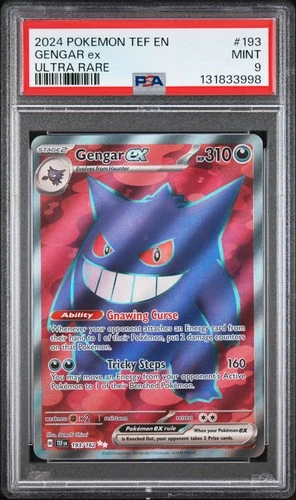 2024 POKEMON TEF EN-TEMPORAL FORCES ULTRA RARE #193 GENGAR EX PSA 9