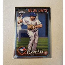 Topps 2024 Chrome Davis Schneider Rookie #290 Toronto Blue Jays Baseball Card. rookie card picture