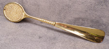 Vintage 11 1/2" Brass Tennis Racquet Shoe Date Engraved