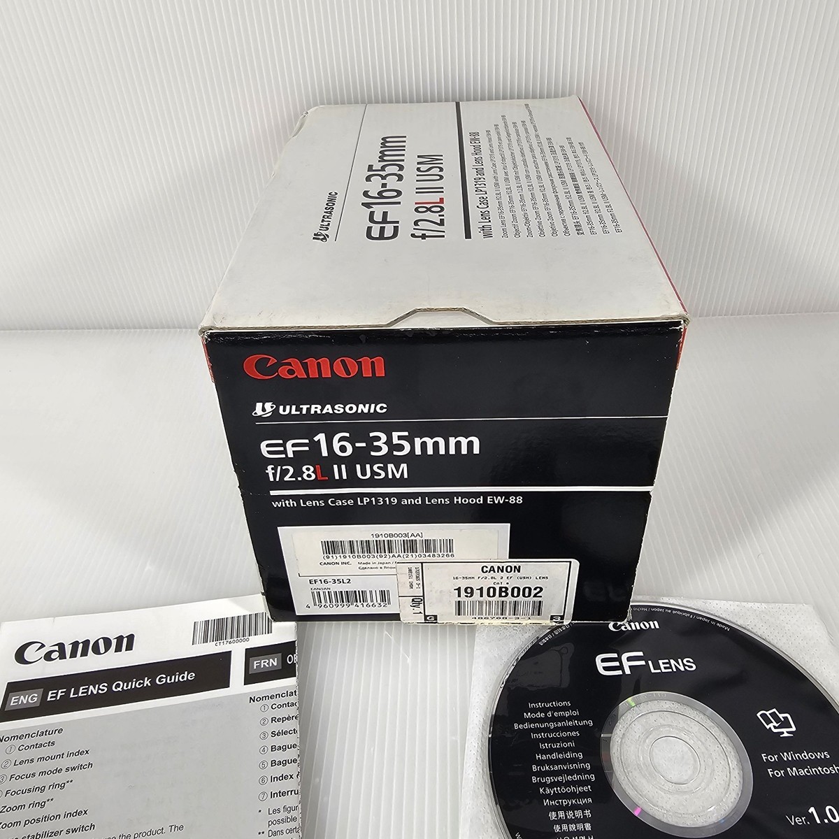 Canon Zoom Lens EF 16-35mm f2.8 L II USM Ultrasonic BOX ONLY | eBay