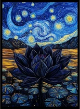 (Starry Starry Black Lotus) - 100ct Matte TCG/MTG Card Art Sleeves by Multi 