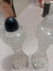 Vintage Cut Cristal Salt and Pepper 6.5 Tall Pepper Top Replaceed No Cracks — photo 5
