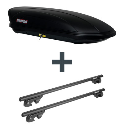 Dachbox Menabo Marathon 400 + Dachträger Menabo für Chrysler Stow 'n' Go V RT